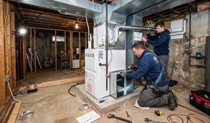 furnace installation in millville ma
