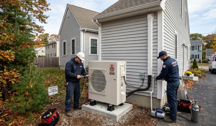 heat pump installation in bellingham ma