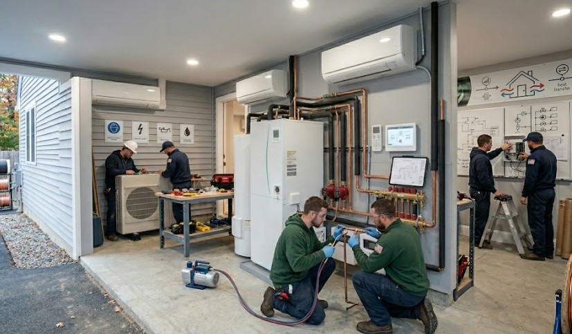 professional heat pump installation bellingham ma